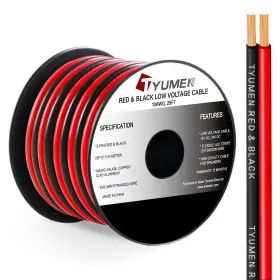 Ty-10ca-rd25 Tyumen 10 Gauge Wire 25ft 10awg Red Black Electrical 25 Feet &