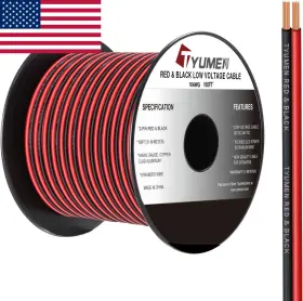 Zy-8ej-0718-10 Tyumen 16 Gauge Wire 100ft 16/2 Awg Red Black Hookup Electrical 16awg