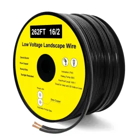 Uboory Spt2-16 2c-80m-u 16/2 Low Voltage Landscape Wire 16 Gauge 2 262ft/80m 16awg 2c