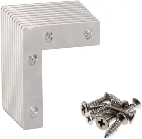0508-si Ulifestar Stainless Steel L Shape Flat Corner 40 40mm/1.6 1.6 Silver