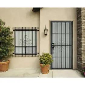 Unique Home Designs 813164010958 Window Guard 48 Inch X48 9bar Vertical Fixed Powder Coated Black #3