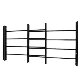 Unique Home Designs 847443002129 Window Security Guard Adjustable Horizontal Hinged Black