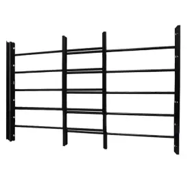 Unique Home Designs 847443002136 Window Security Guard 5-bar Horizontal Hinged Adjustable