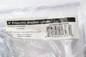 Iwa0900wht3pb Unique Home Designs 4-pk Projection Brackets With Screws 3 Inch