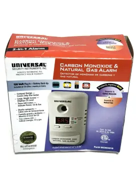 Mcnd40 Universal Security Instruments 2 In 1 Carbon Monoxide And Natural Gas Alarm