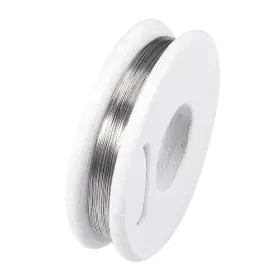 Uxcell A18091100ux0551 0.2mm 32awg Heating Resistor Wire Wrapping Silver Tone