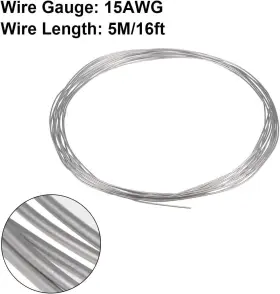 A18091100ux0564 Uxcell 1.4mm 15awg Heating Resistor Wire Wrapping Nichrome Resistance #2
