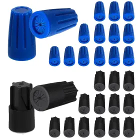 Vd-ec-3m Vadaxx 30pcs Waterproof Wire Electrical Connectors 22awg-12awg Blue And Black