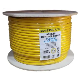 214-2330 Vc Vertical Cable Access Control Plenum 22awg/3 Pair Shielded Yellow