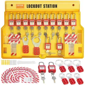 Vevor 197988391982 Electrical Lockout Tagout Kit 60 Pcs Safety Station Includ