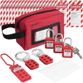Aqsjtz26jbdgzv3hwv0 Vevor Electrical Lockout Tagout Kit 26 Pcs Safety Loto Includes Padlocks H