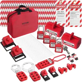 Aqsjtz47jbdgwlu0xv0 Vevor Electrical Lockout Tagout Kit 47 Pcs Safety Loto Includes Padlocks H