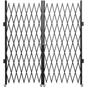 Ssfdmsm2x3.66m001v0 Vevor 6.5 X 12 Ft. Double Folding Security Gate Black