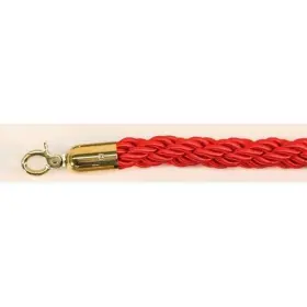 1776 Vic Crowd Control Inc Vip 72 Inch Braided Rope With Gold Hook - Red