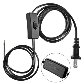 Vseer 730869816985 Lamp Power Cord With On/off Switch 3a/120v Ul Certified 6ft Black