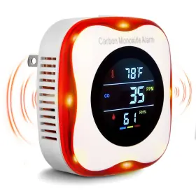 Kh105 Vzmcov 787415441375 Plug-in Carbon Monoxide Detector With Real-time Co Display And Temperature An