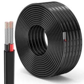 2-conductor Walfuyao 796288659541 18 Gauge Electrical Wire Oxygen-free Tinned Copper 50ft Black