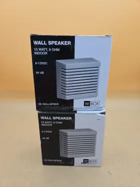 0e-wallspekr Wbox Adi Pro 15w 94db Wall Speaker White 2 Pack New Siren