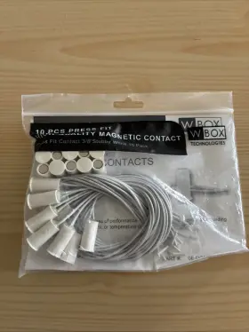 0e-dc1651w10 Wbox 811914020066 Magnetic Contact Press Fit 3/8 Inch Stubby White 10 Pack