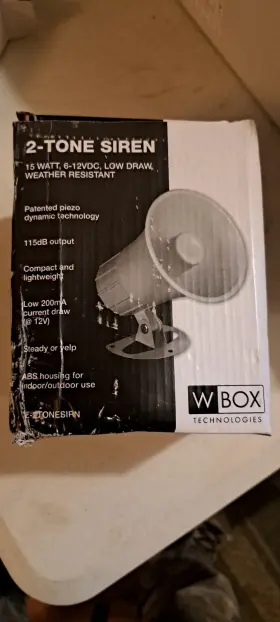 Wbox 811914020714 Adi Pro W Box 0e-2tonesirn Indoor/outdoor 15 Watt 2 Tone Siren