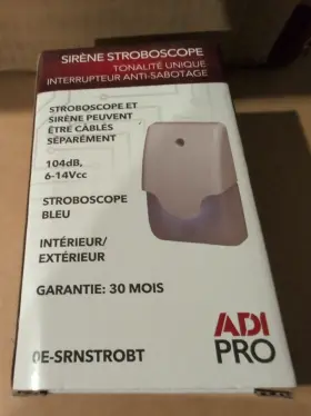 0e-srnstrobt Wbox 811914023012 Adi Pro W Box Indoor/outdoor Tamperproof Siren Strobe