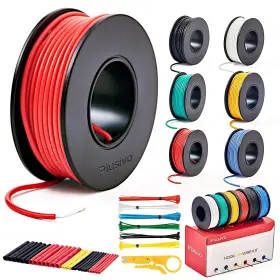 Widercable 721248989291 22 Awg Stranded Wire Kit Silicone Coated Copper Wires Gauge Pre-tinned 23