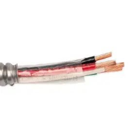 18671 Wirenco 18671-# 6/3 Metal Clad Mc Cable With Ground Aluminum 50ft Cut Silver