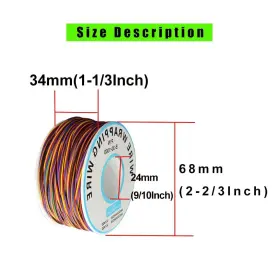P-v-68 Wvapzwr Pcb Solder Pvc Coated Tin Plated Copper Wire Wrapping 250m Multicolored #2