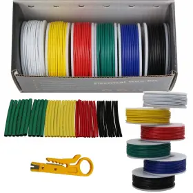 Wires-6 Wyeuto 761989634456 30awg Stranded Wire Core Hook Up Different Yellow Blue White Green #3
