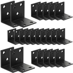 Xhmaxe 734541531463 25pack 1.5ftftblack Angle Brackets With Slot 2 25pcs-1.5ftft L Black