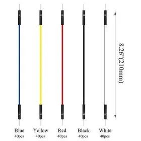 Xingyheng 700713393634 150pcs 5 Colors 1pin 2.54mm Male To Yellow Blue White #3