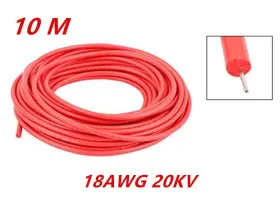 Xjsxzc 666354610083 Electric Copper Core Flexible Silicone Wire Cable Red 10m 32.8ft 18awg #2