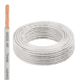 Xrds -rf 635408937681 14awg Thhn Electrical Wire 50ft Stranded Bare Copper White