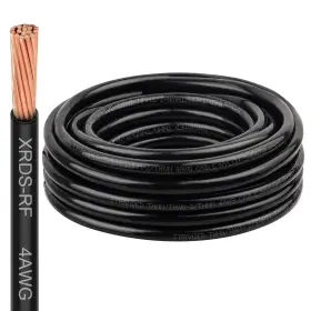 Xrds -rf 706531158578 4awg Thhn Wire 25ft Black Stranded Copper
