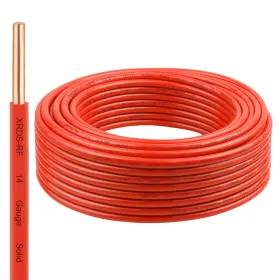 Xrds -rf 706531158899 Thhn Wire 50 Ft Single Bare Copper Conductor 14awg Red 50ft