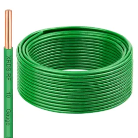 Xrds -rf 706531509660 10 Awg Thhn Wire 25ft Single Bare Copper Conductor Green 10awg