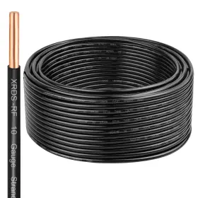 Thhn-10-50ft-single-b Xrds -rf Thhn Wire 50 Ft Single Bare Copper Conductor 10awg Black 50ft