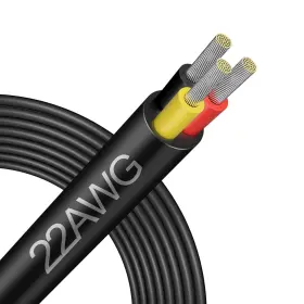 Yamawirou Sf-dx-22awg-3x-15m 22 Gauge Electrical Wire 3 Conductor 22awg 50ft Pvc Red Yellow Black