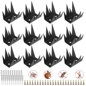 Fence-12 Yaocom 12 Pcs Fence Spikes Security Anti Climb Wall With Screws Intruder Thie