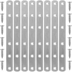 Ldb-pf15620 Yewlaca 8 Pcs Straight Bracket Flat Braces 6 Inch Stainless Pcs-6 Silver