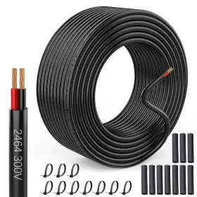 Yihedeveloped Yhus-dxsx-20-100 20 Gauge 2 Conductor Electrical Wire 100ft Awg 20awg-100ft Black