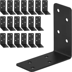 Bt-l-c20 Yvhfwoy 20pcs L Bracket 3 Inch X3 X1.5 Heavy Duty Corner 3x3x1.5&apos &apos Black
