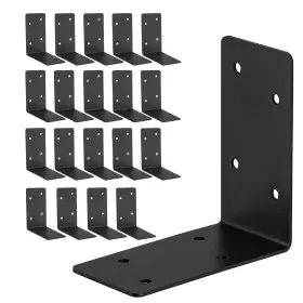 Bt-l-d20 Yvhfwoy 20pcs Corner Braces 4 Inch X4 X2 Black L Brackets For 4x4x2ftft