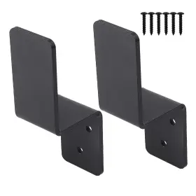 Yzzhaj 742112111105 2pcs 2x4 Door Barricade Brackets Open Bar Holder Heavy Duty