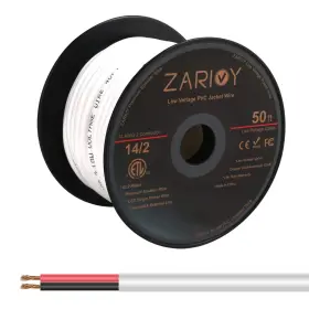 Zr-h250-a14 Zarivy 50 Feet 14 Gauge 2 Conductors Red Black Wire With