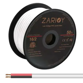 Zr-h250-a16 Zarivy 50 Feet 16 Gauge 2 Conductors Red Black Wire With Fire Resistant Cl2 Ft