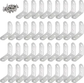 4464 Zoenhou 50pcs 40 X Mm L Shaped Brackets 40mm Silver