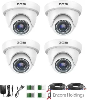 4ak-4282b-ws-us Zosi Dome Security Camera - White 60 Feet Bnc Extension