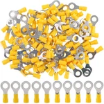 Hilitchi 100PCS 12-10AWG Insulated Terminals Ring Electrical Wire Yellow M8. Fixed Price $15.87.