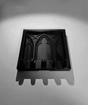 Gothic Cathedral Key Holder Wall Mount Jewelry Organizer Necklace Rack Arch. Fixed Price $19.99.